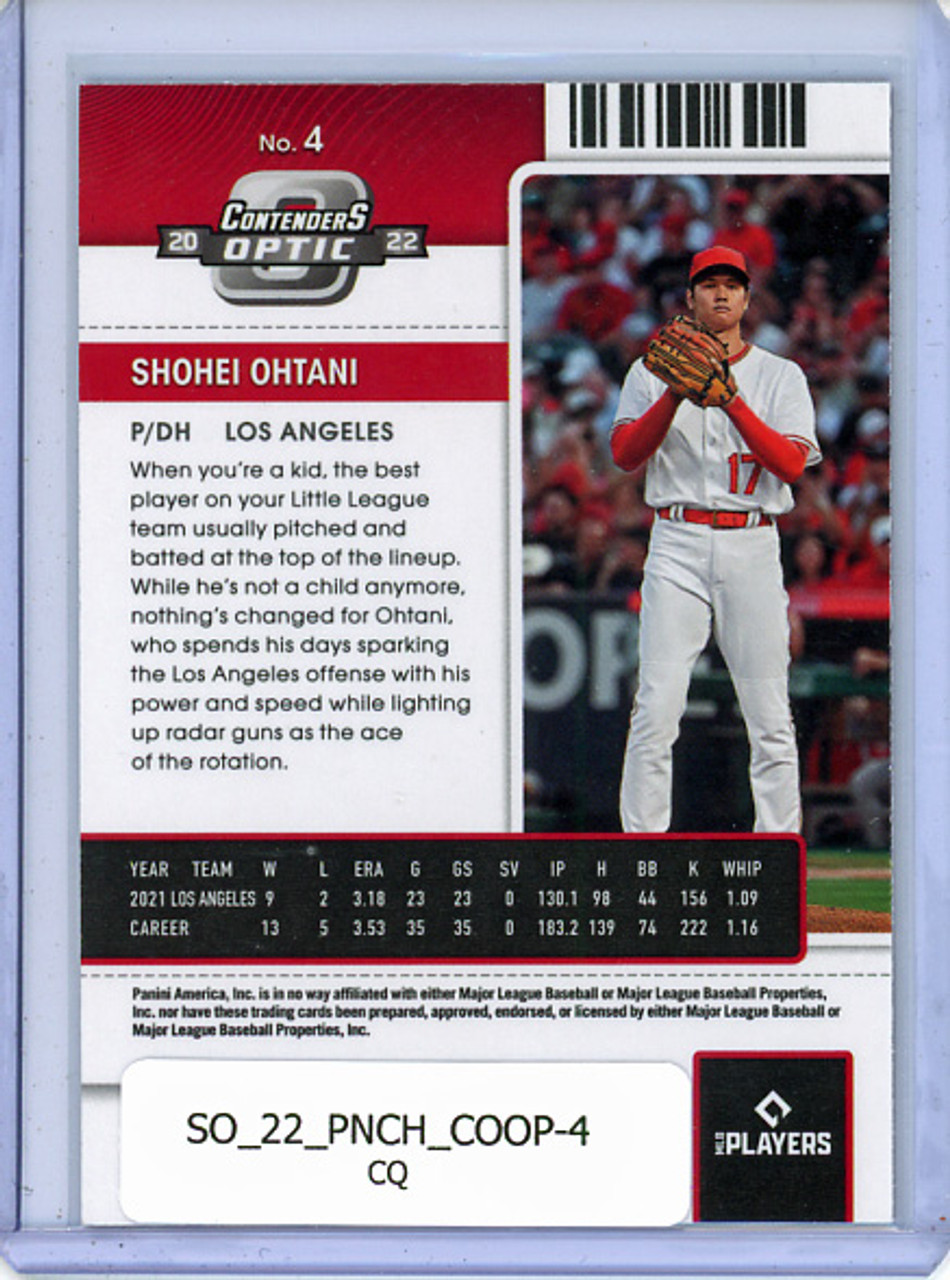 Shohei Ohtani 2022 Chronicles, Contenders Optic #4 (CQ)