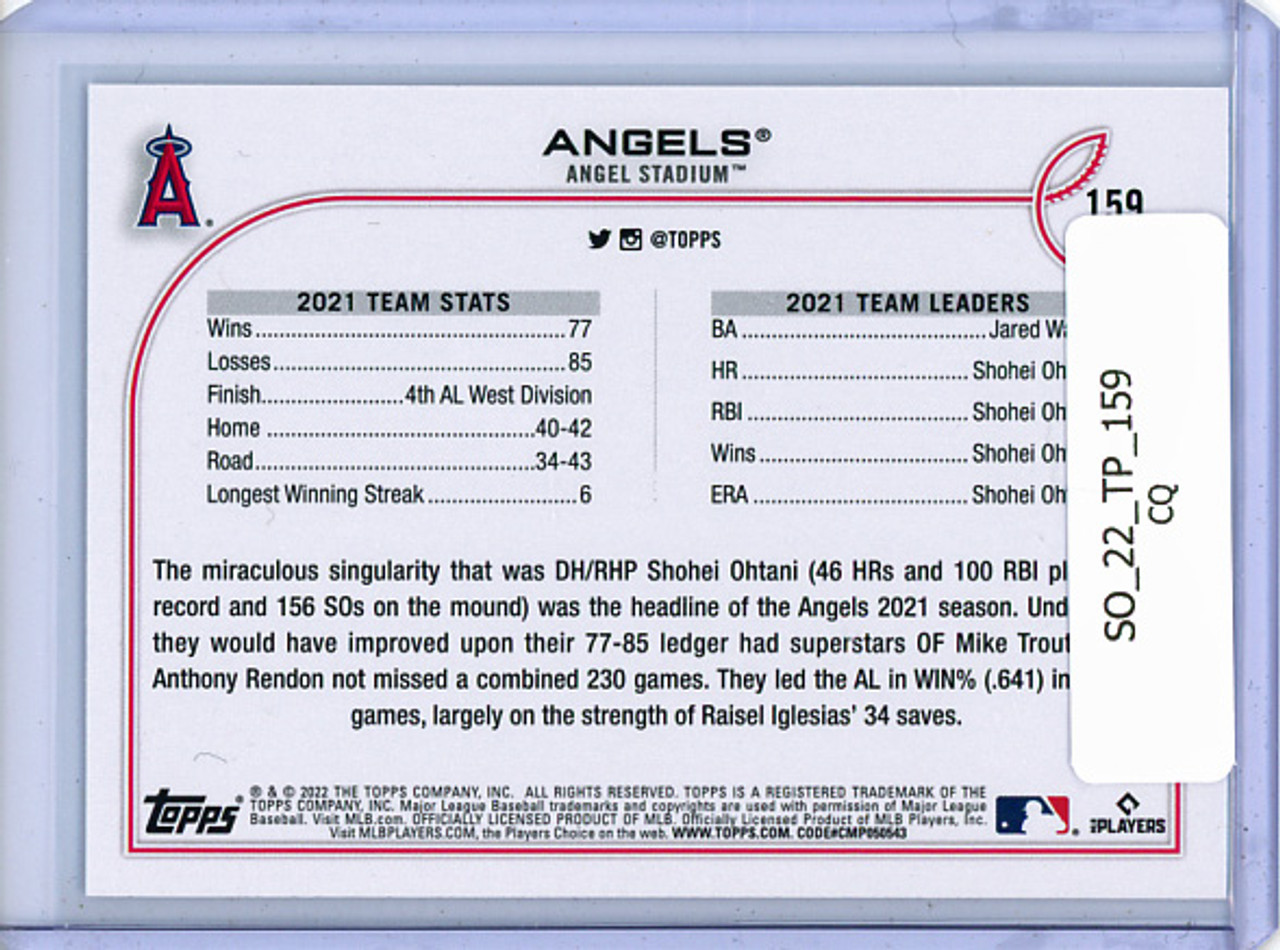 Shohei Ohtani, Mike Trout 2022 Topps #159 Angels (CQ)