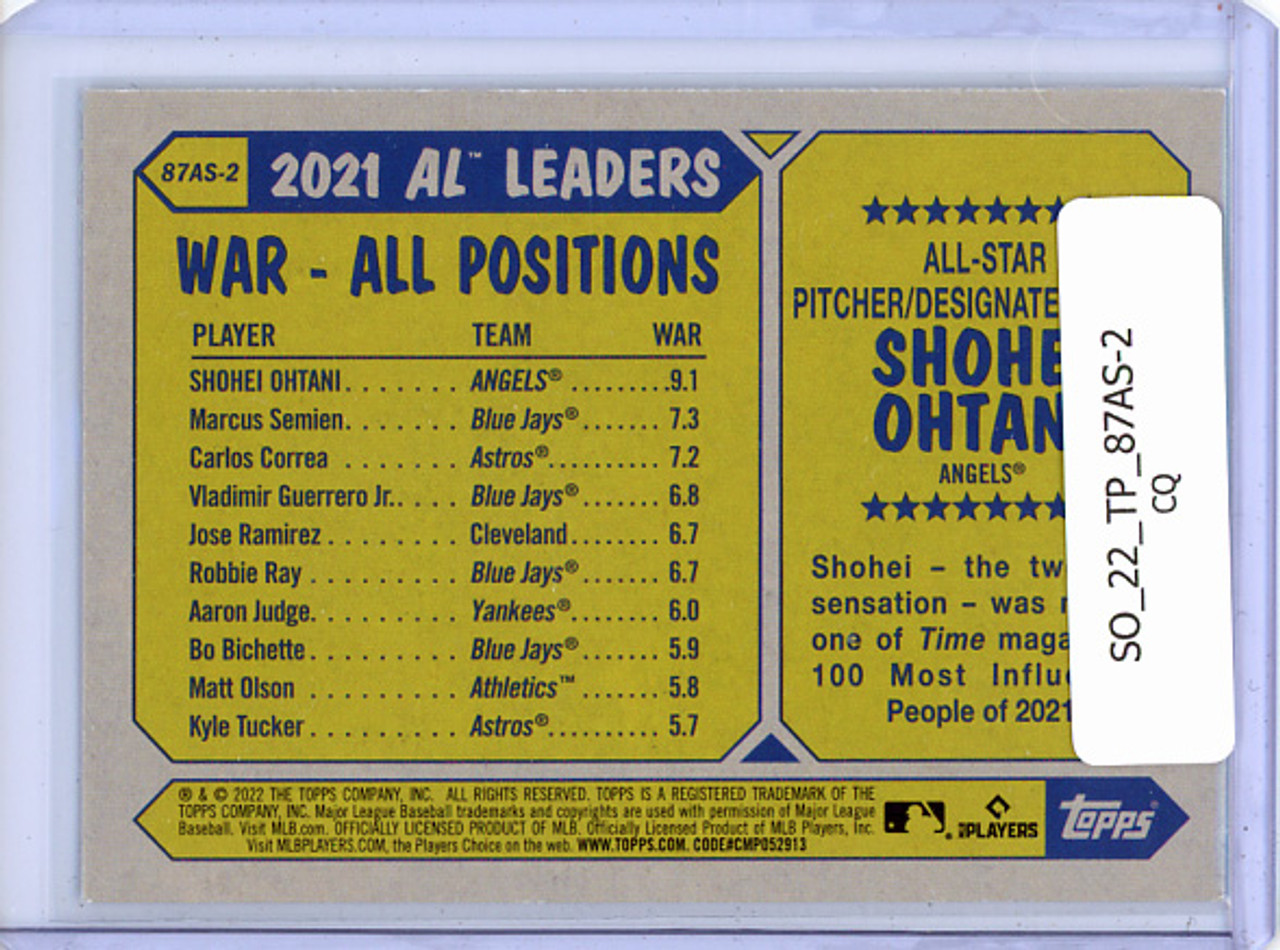Shohei Ohtani 2022 Topps, 1987 Topps All-Star #87AS-2 (CQ)