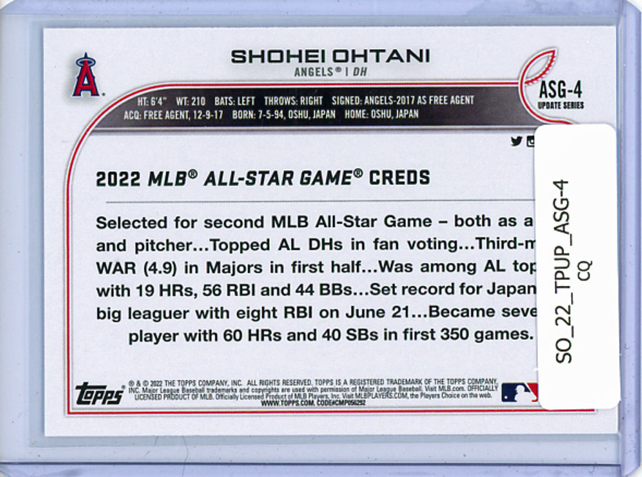 Shohei Ohtani 2022 Topps Update, All Star Game #ASG-4 (CQ)