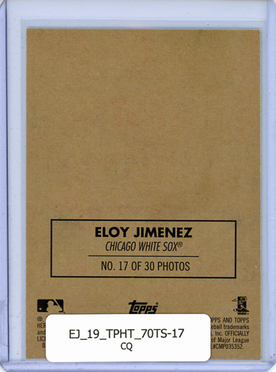Eloy Jimenez 2019 Heritage, 1970 Topps Stickers #17 (CQ)