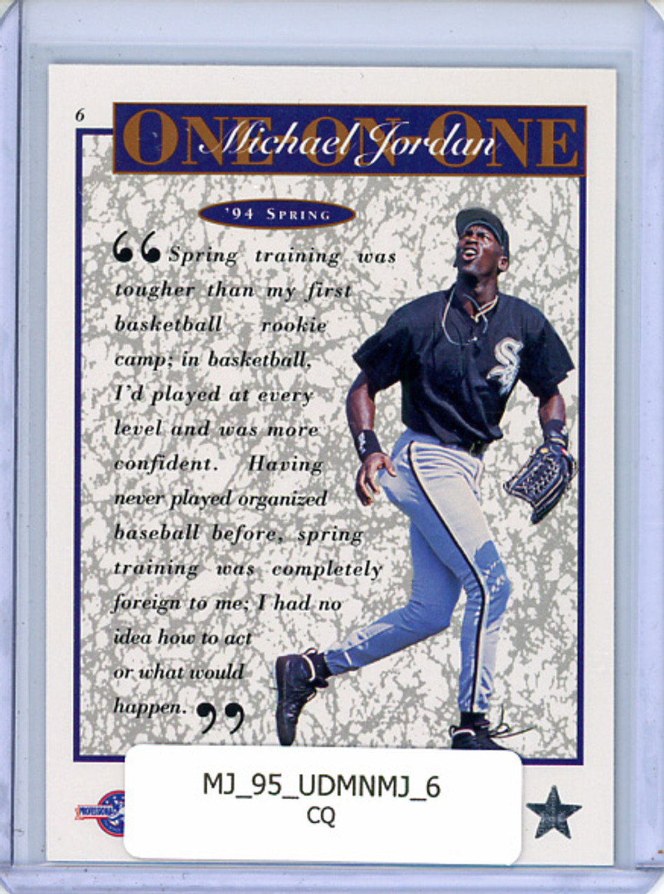 Michael Jordan 1995 UD Minors Michael Jordan One on One #6 1994 Spring (CQ)