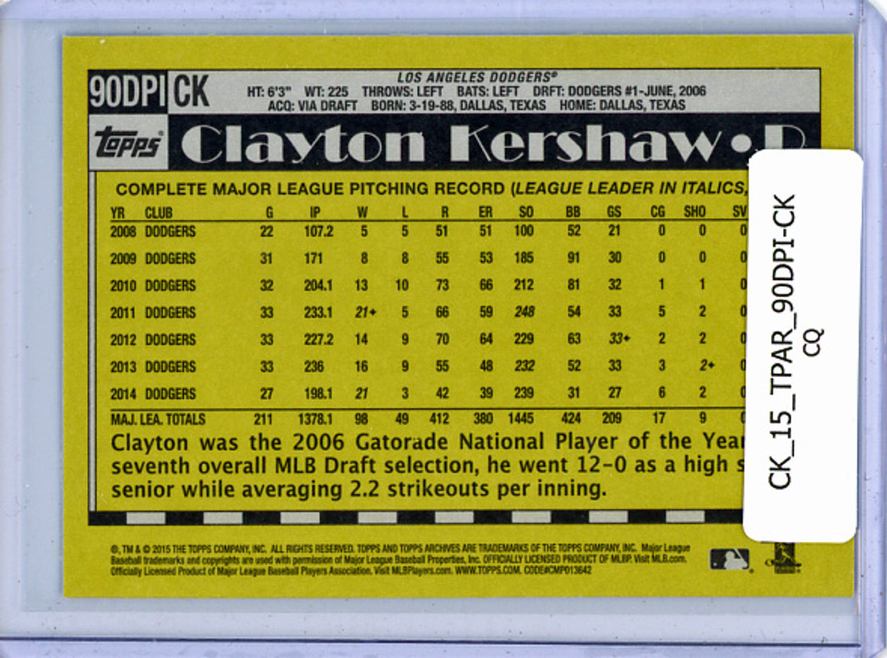 Clayton Kershaw 2015 Archives, 1990 #1 Draft Picks #90DPI-CK (CQ)