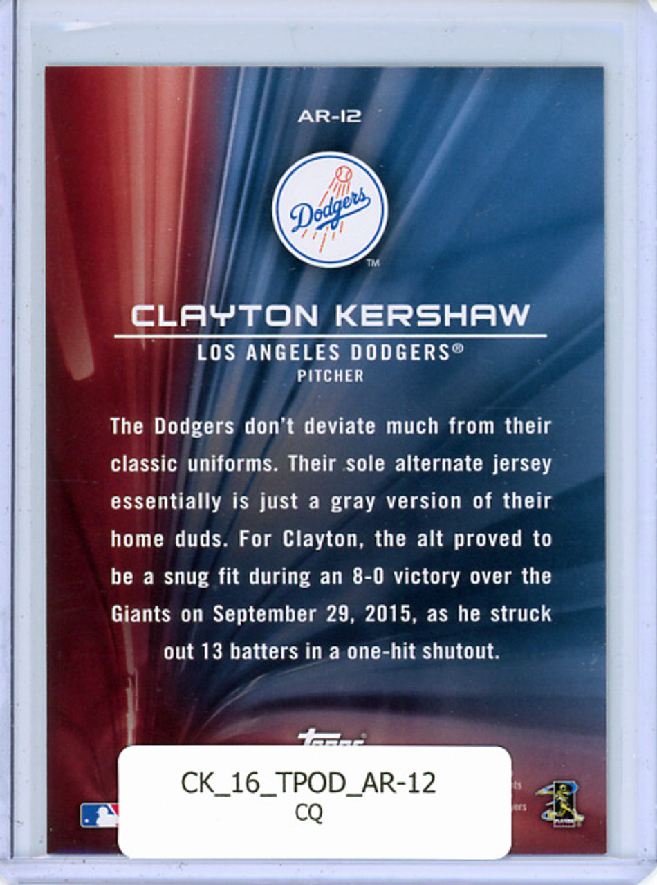 Clayton Kershaw 2016 Opening Day, Alternate Reality #AR-12 (CQ)