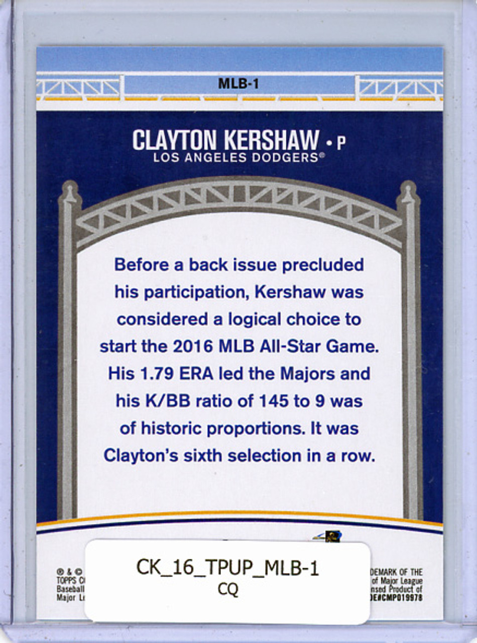 Clayton Kershaw 2016 Topps Update, All-Star Game Access #MLB-1 (CQ)