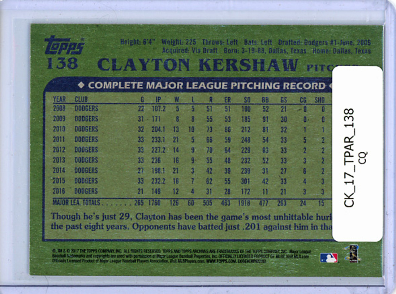 Clayton Kershaw 2017 Archives #138 (CQ)