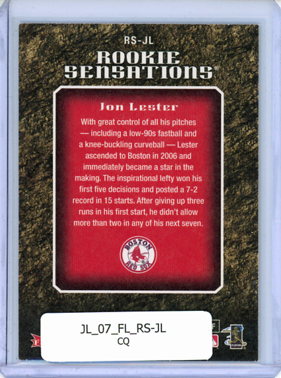 Jon Lester 2007 Fleer, Rookie Sensations #RS-JL (CQ)