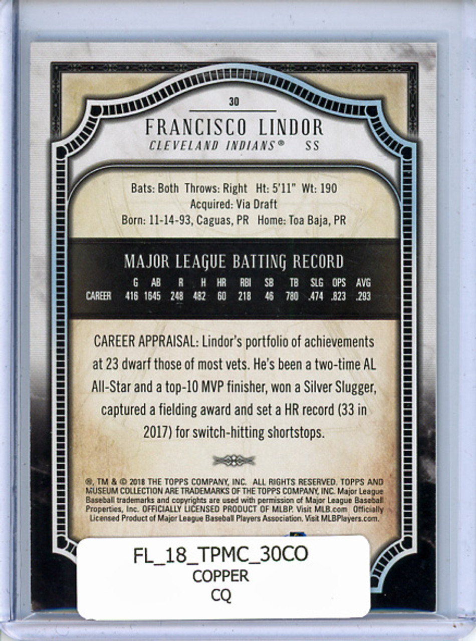 Francisco Lindor 2018 Museum Collection #30 Copper (CQ)