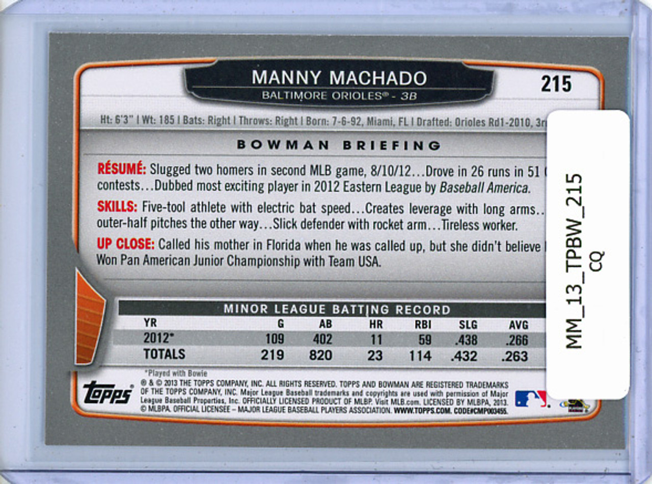 Manny Machado 2013 Bowman #215 (CQ)
