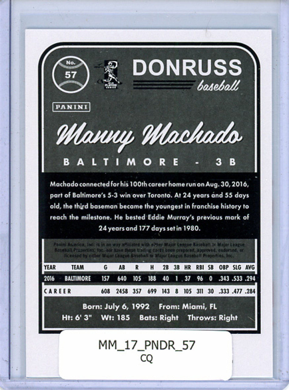 Manny Machado 2017 Donruss #57 (CQ)