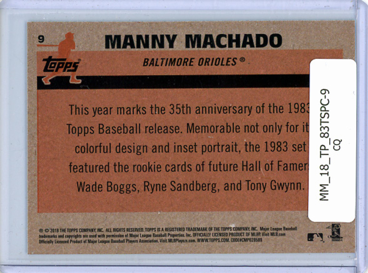 Manny Machado 2018 Topps, 1983 Topps Silver Pack Chrome #9 (CQ)