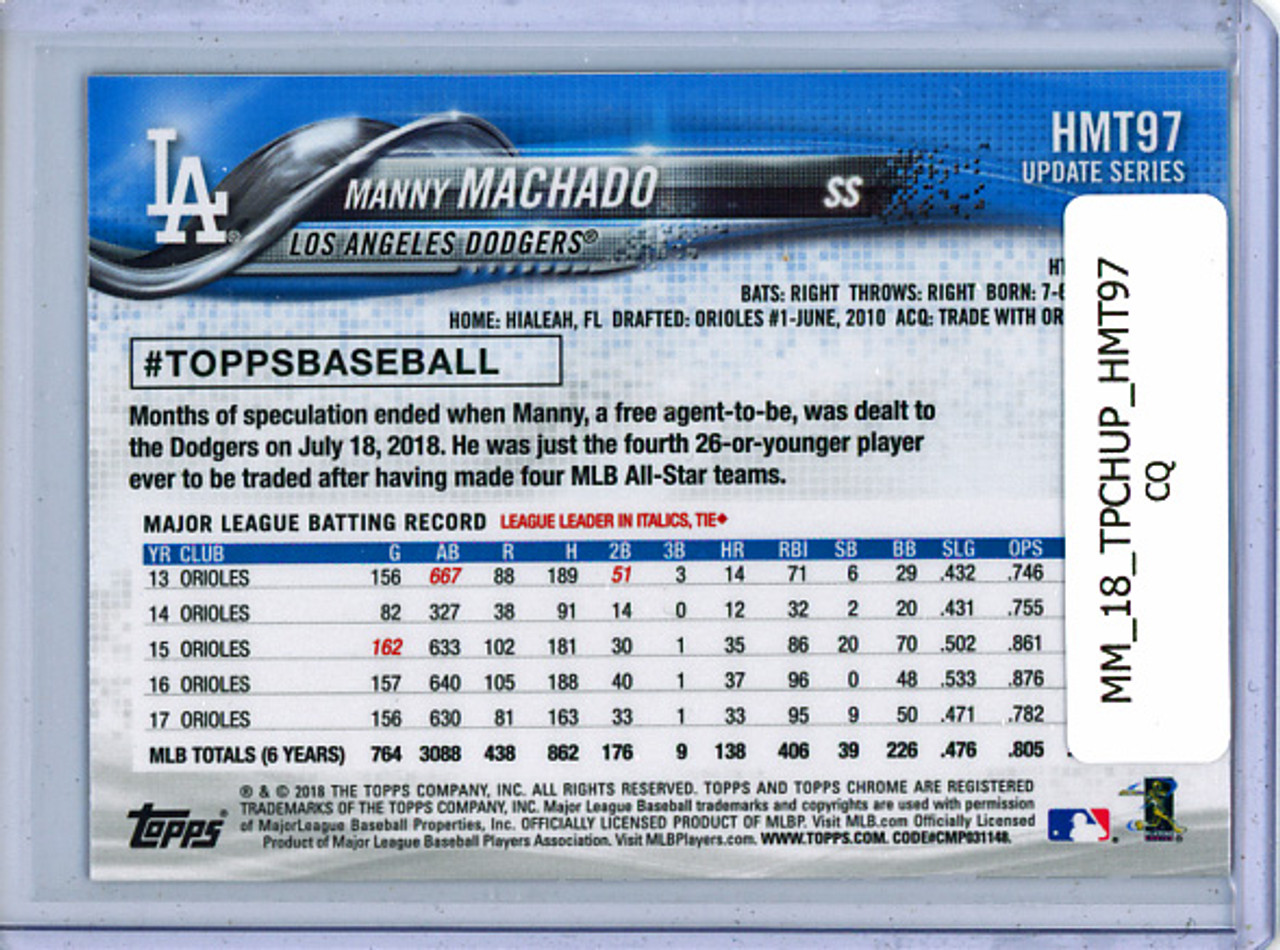 Manny Machado 2018 Topps Chrome Update #HMT97 (CQ)