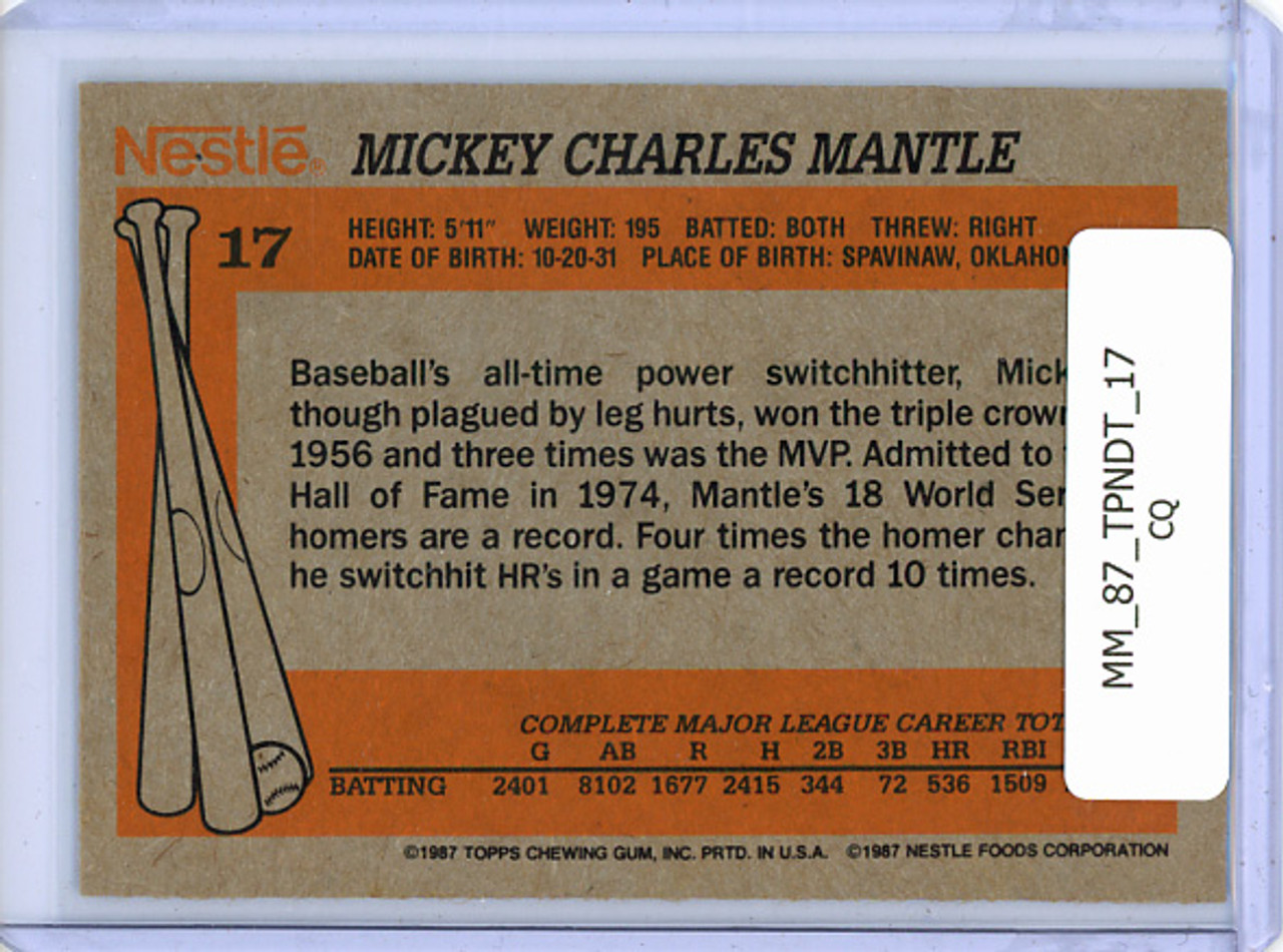 Mickey Mantle 1987 Nestle Dream Team #17 (CQ)