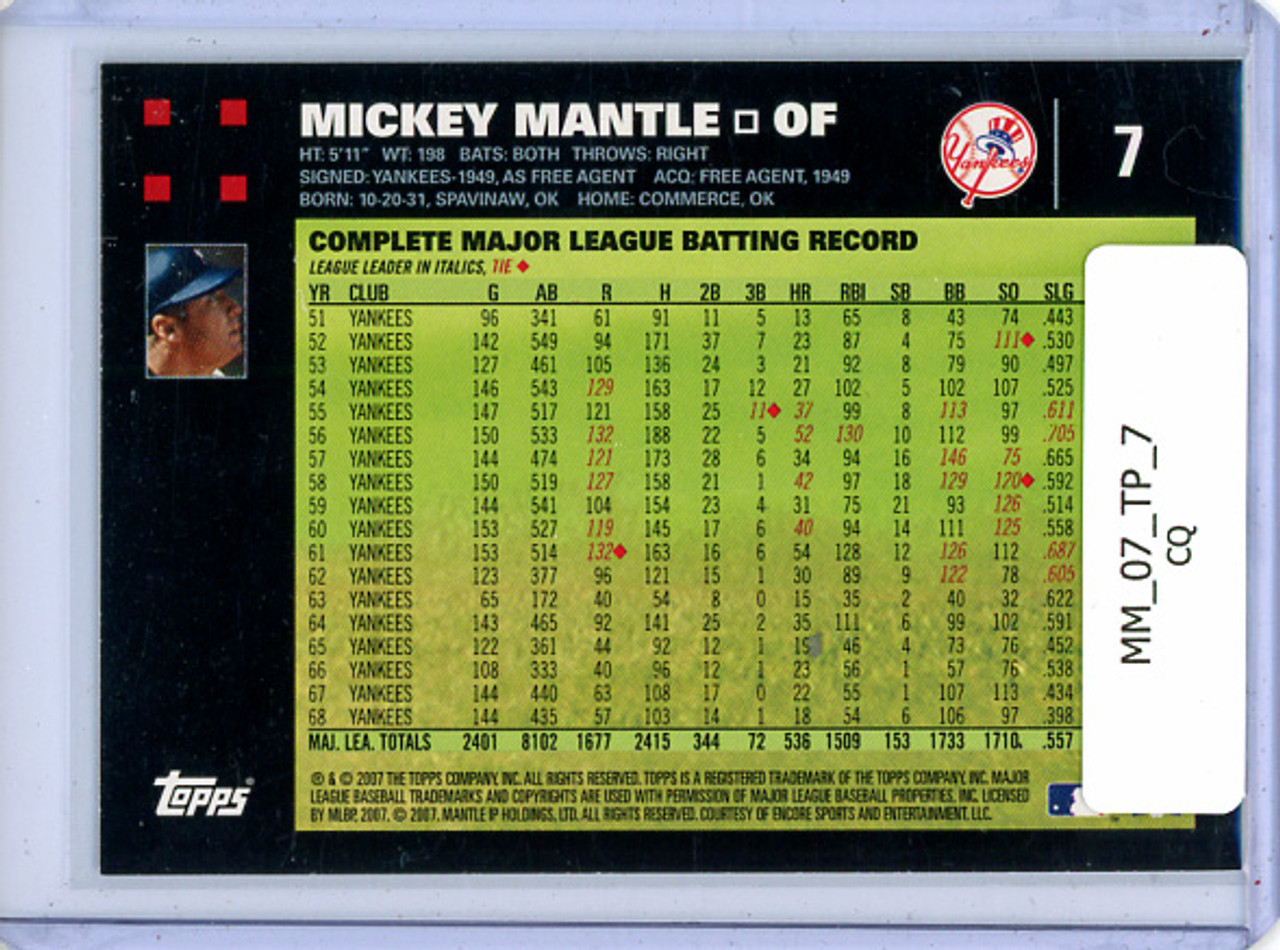 Mickey Mantle 2007 Topps #7 (CQ)