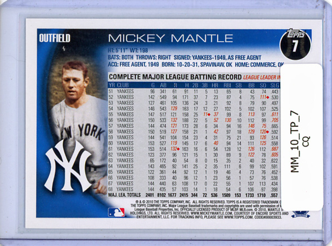 Mickey Mantle 2010 Topps #7 (CQ)