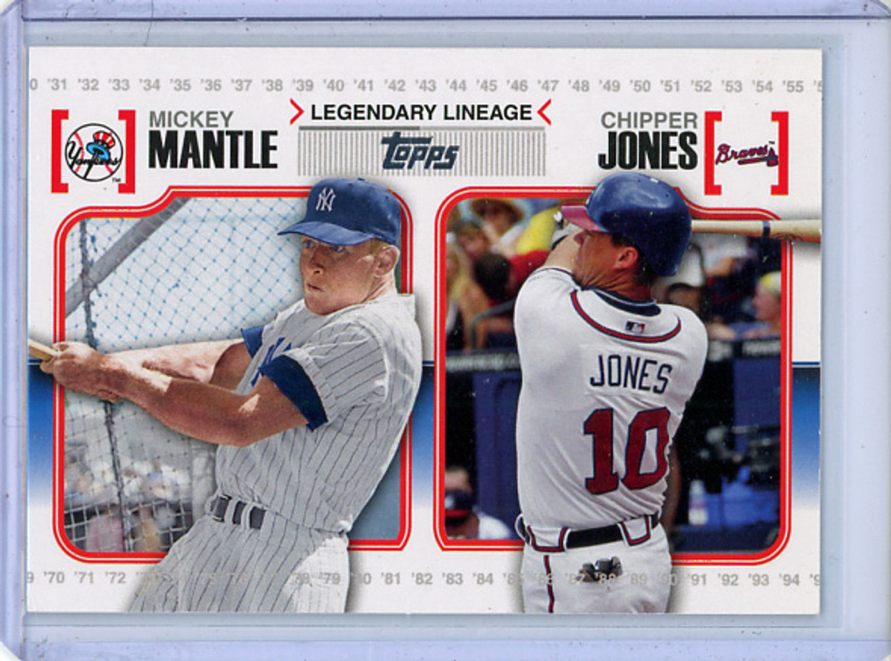 Mickey Mantle, Chipper Jones 2010 Topps, Legendary Lineage #LL2 (CQ)