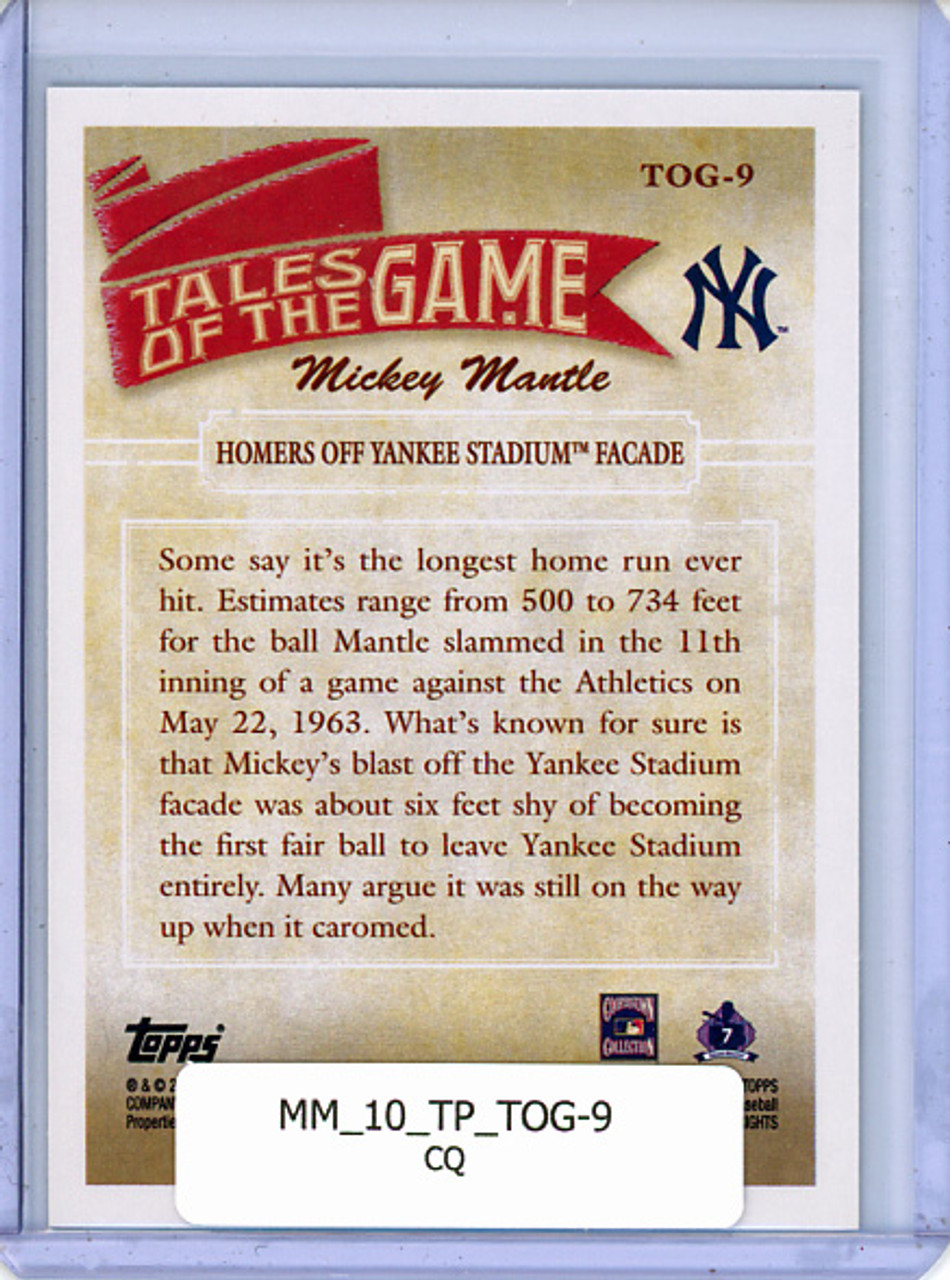 Mickey Mantle 2010 Topps, Tales of the Game #TOG-9 (CQ)