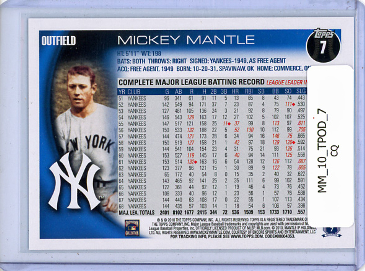 Mickey Mantle 2010 Opening Day #7 (CQ)