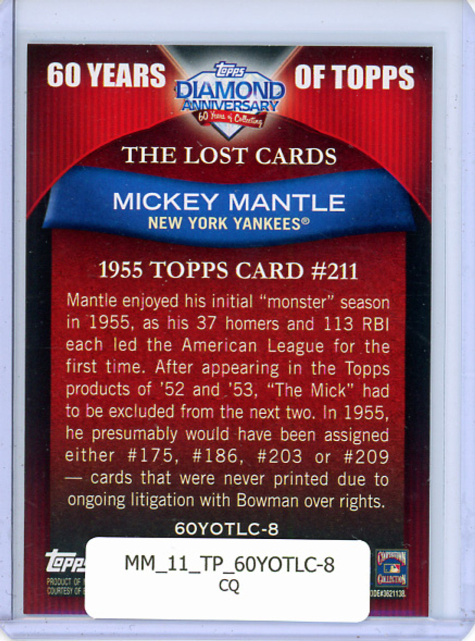 Mickey Mantle 2011 Topps, Lost Cards #60YOTLC-8 (CQ)