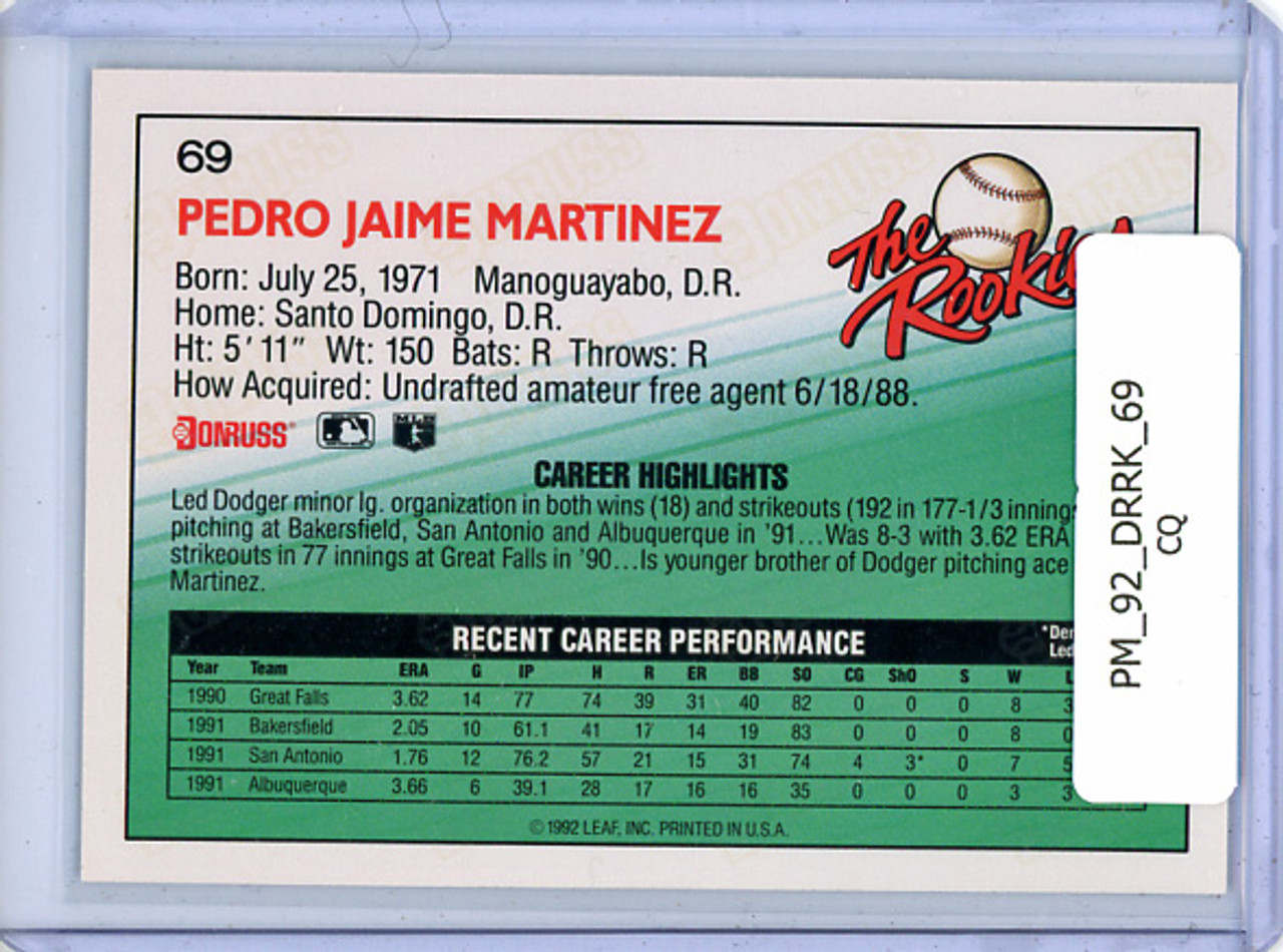 Pedro Martinez 1992 Donruss Rookies #69 (CQ)