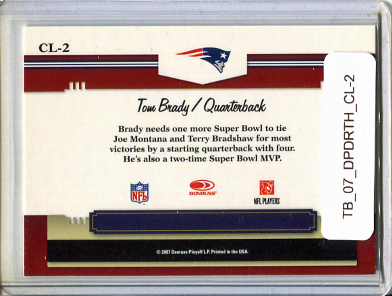 Tom Brady 2007 Donruss Threads, Century Legends #CL-2 Gold