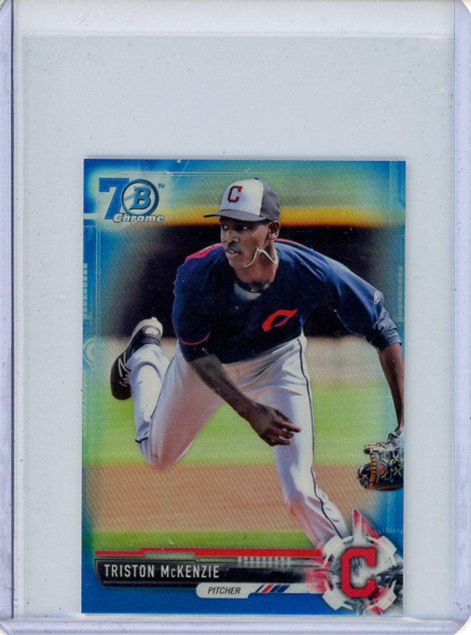 Triston McKenzie 2017 Bowman Chrome Prospects #BCP118 Mini 70th Blue Refractors (#64/70) (CQ)