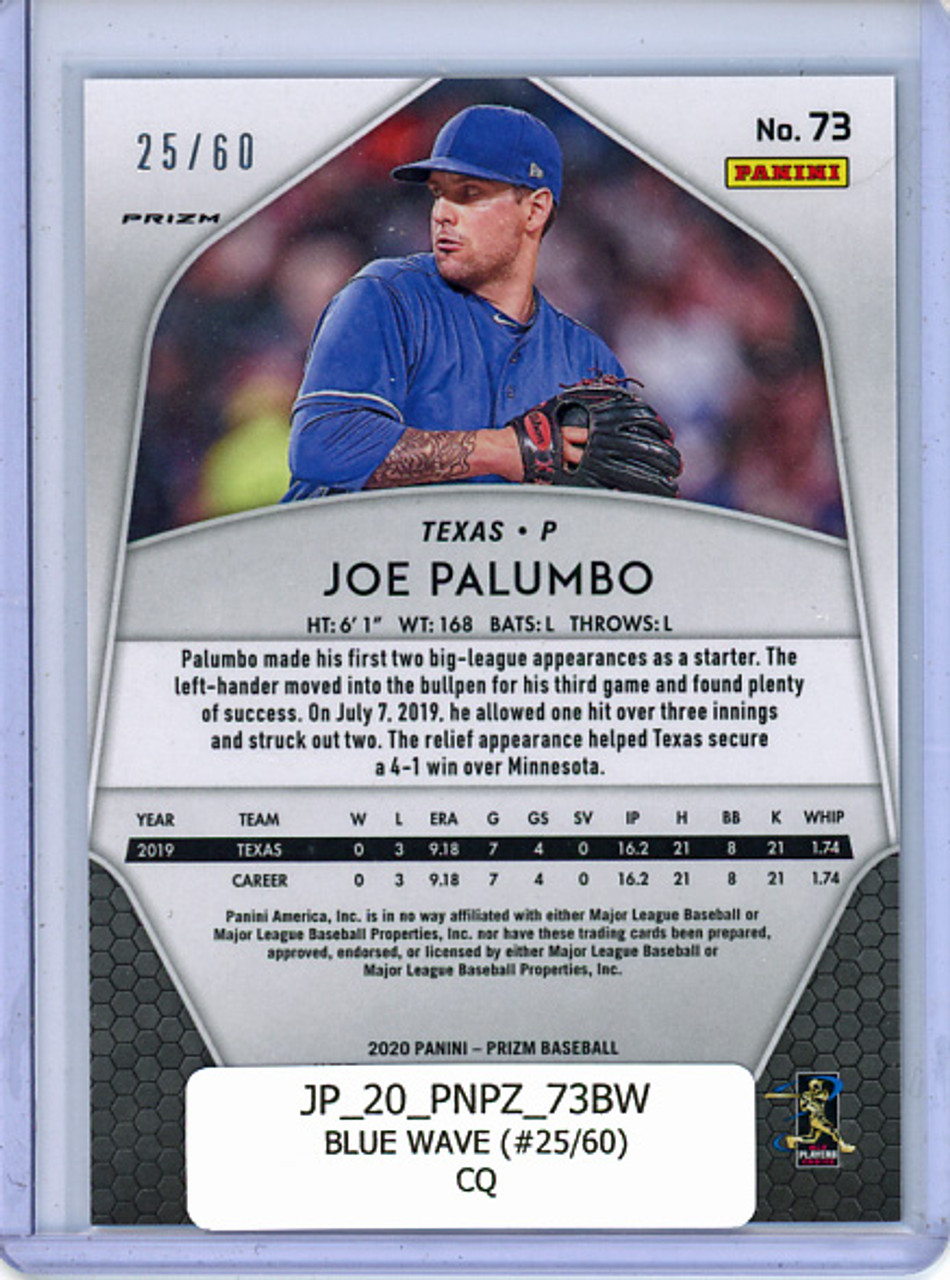 Joe Palumbo 2020 Prizm #73 Blue Wave (#25/60) (CQ)