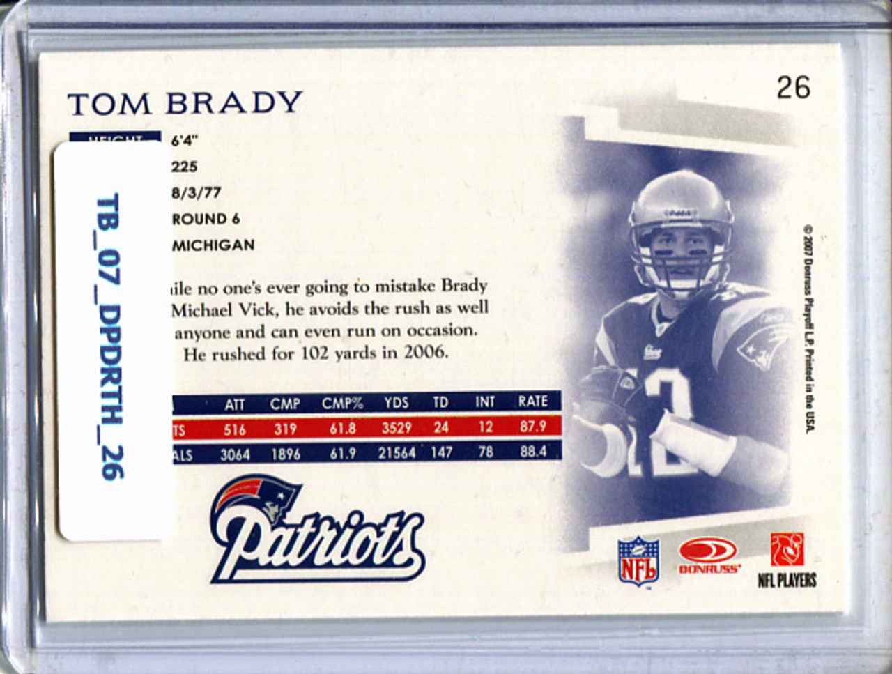 Tom Brady 2007 Donruss Threads #26