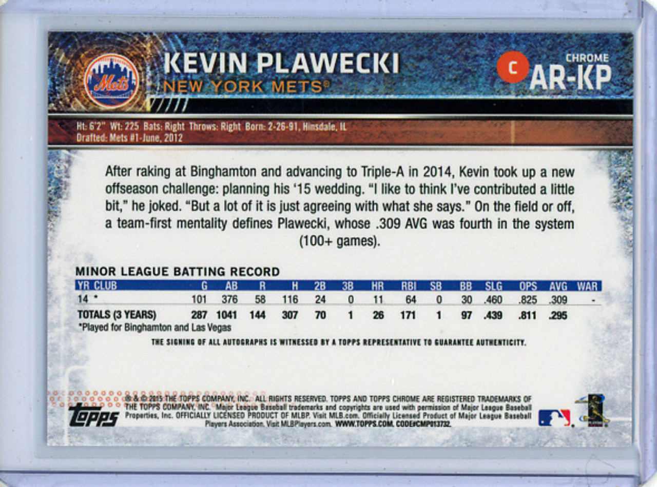 Kevin Plawecki 2015 Topps Chrome, Rookie Autographs #AR-KP (1) (CQ)