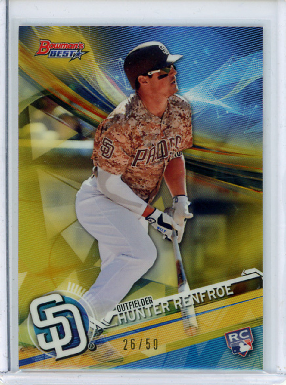 Hunter Renfroe 2017 Bowman's Best #37 Gold Refractors (#26/50) (CQ)