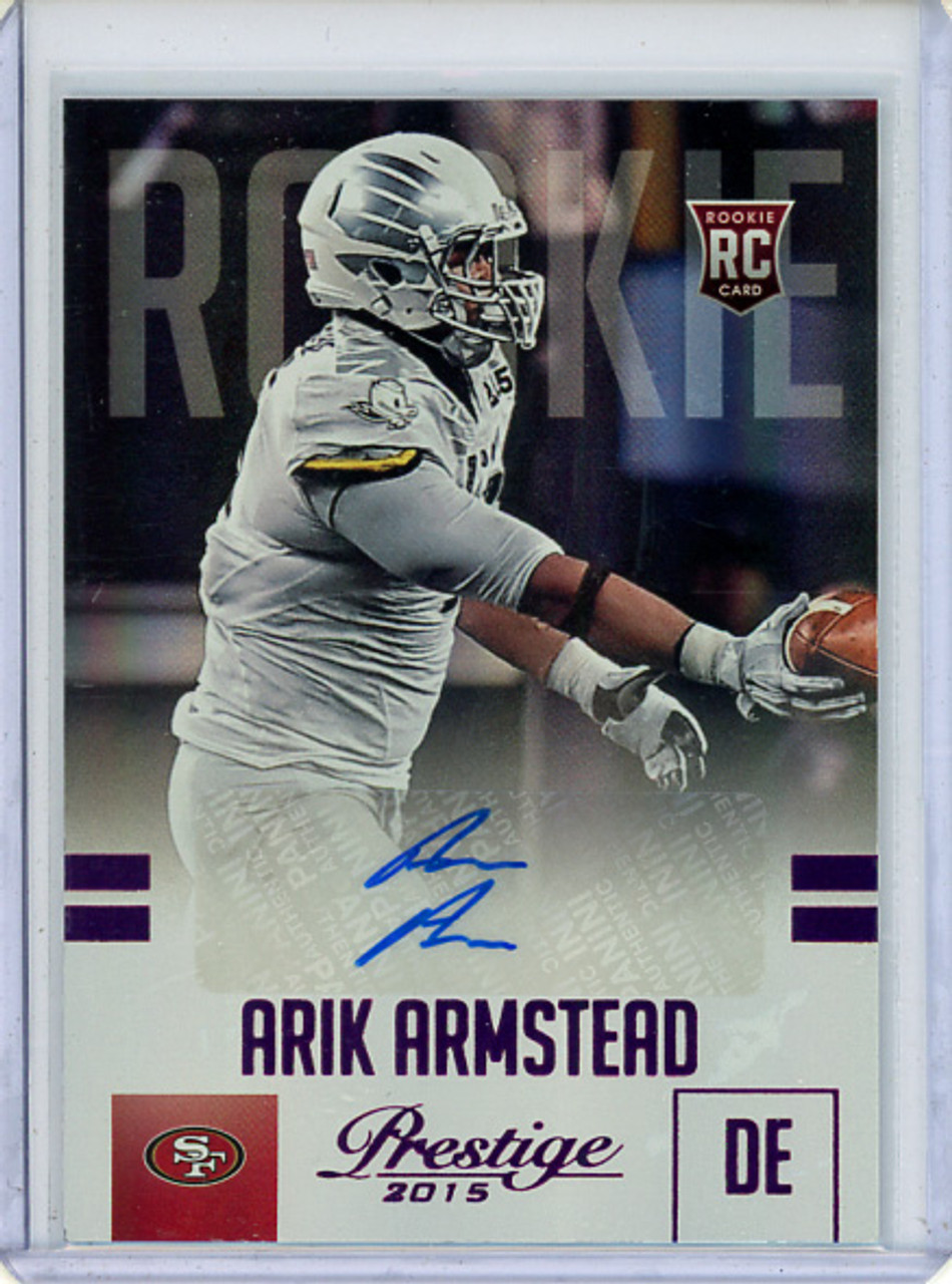 Arik Armstead 2015 Prestige #205 Rookie Autographs Purple (#094/100) (CQ)
