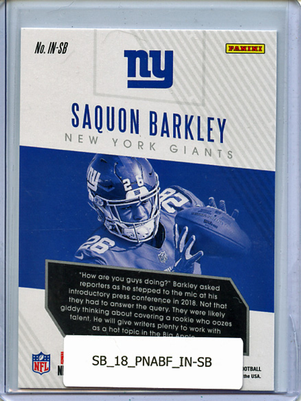 Saquon Barkley 2018 Absolute, Introductions #IN-SB