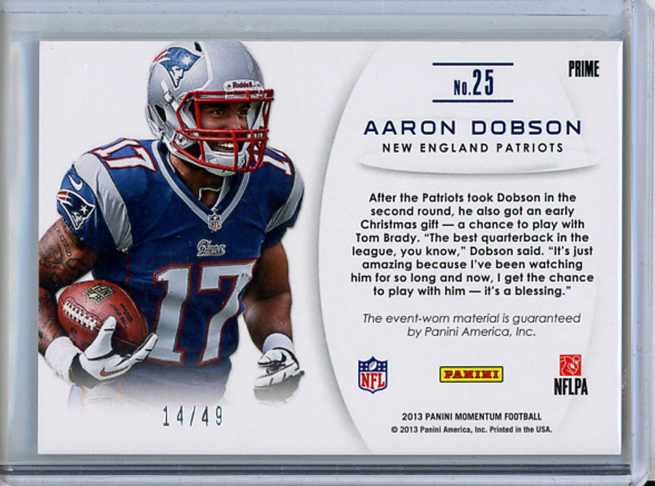 Aaron Dobson 2013 Momentum, Upside Jumbo Jerseys #25 Prime (#14/49) (CQ)