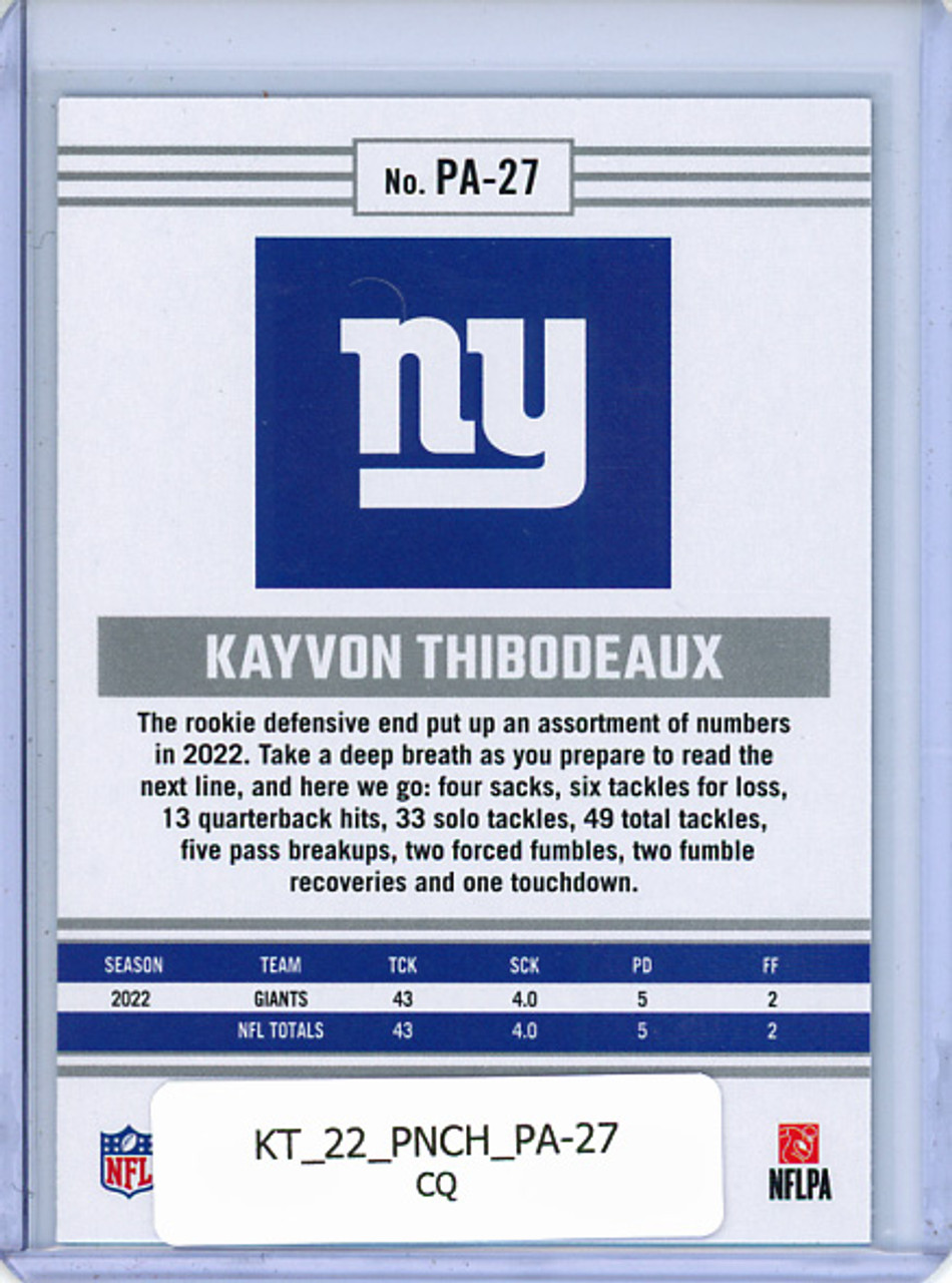 Kayvon Thibodeaux 2022 Chronicles, Panini #PA-27 (CQ)