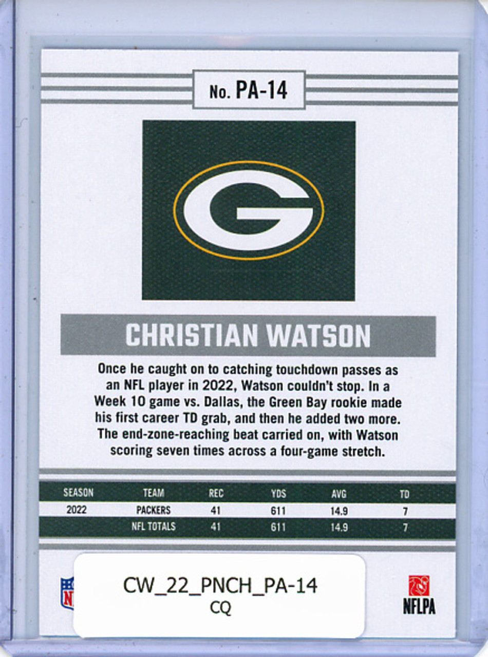 Christian Watson 2022 Chronicles, Panini #PA-14 (CQ)