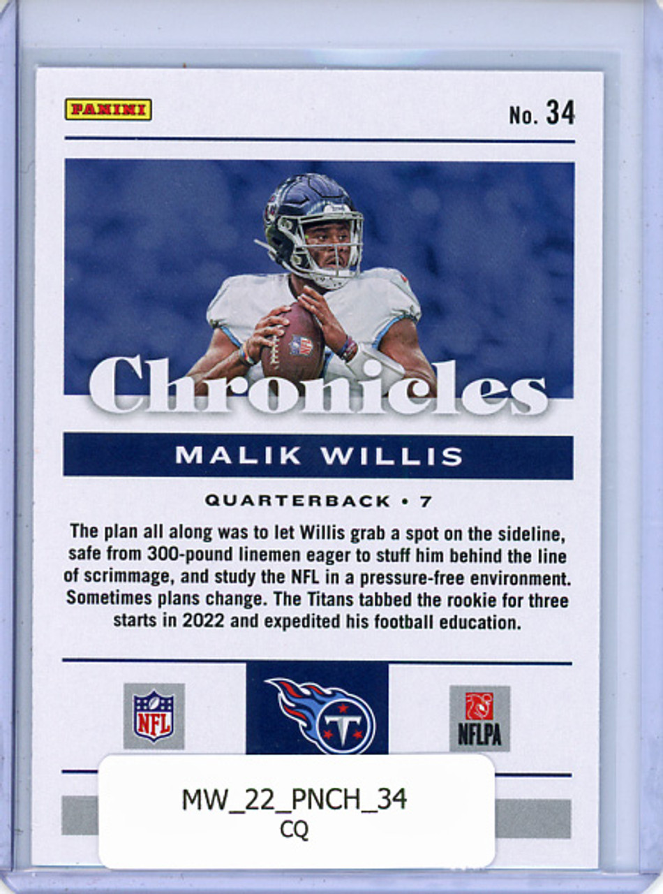 Malik Willis 2022 Chronicles #34 (CQ)