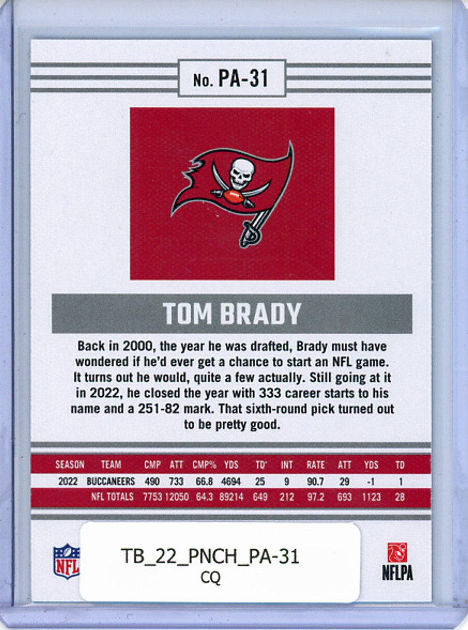 Tom Brady 2022 Chronicles, Panini #PA-31 (CQ)