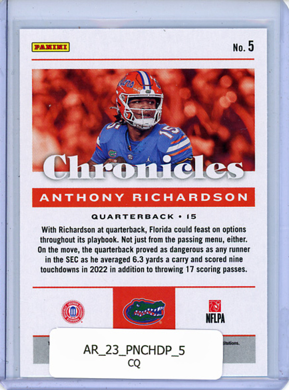 Anthony Richardson 2023 Chronicles Draft Picks #5 (CQ)