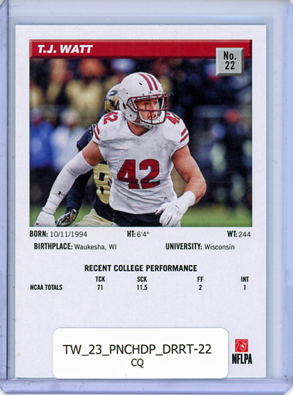 T.J. Watt 2023 Chronicles Draft Picks, Donruss Retro #22 (CQ)