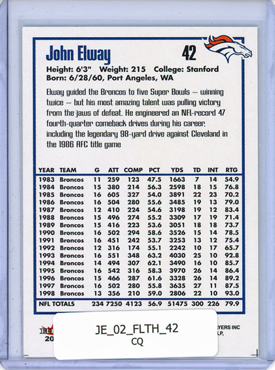 John Elway 2002 Throwbacks #42 (CQ)