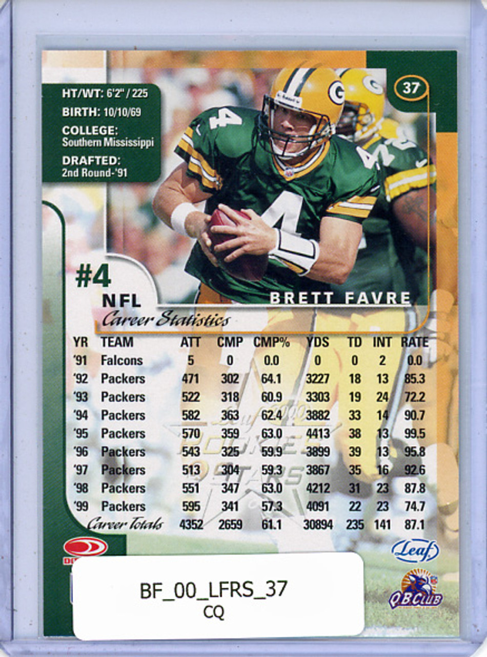 Brett Favre 2000 Leaf Rookies & Stars #37 (CQ)