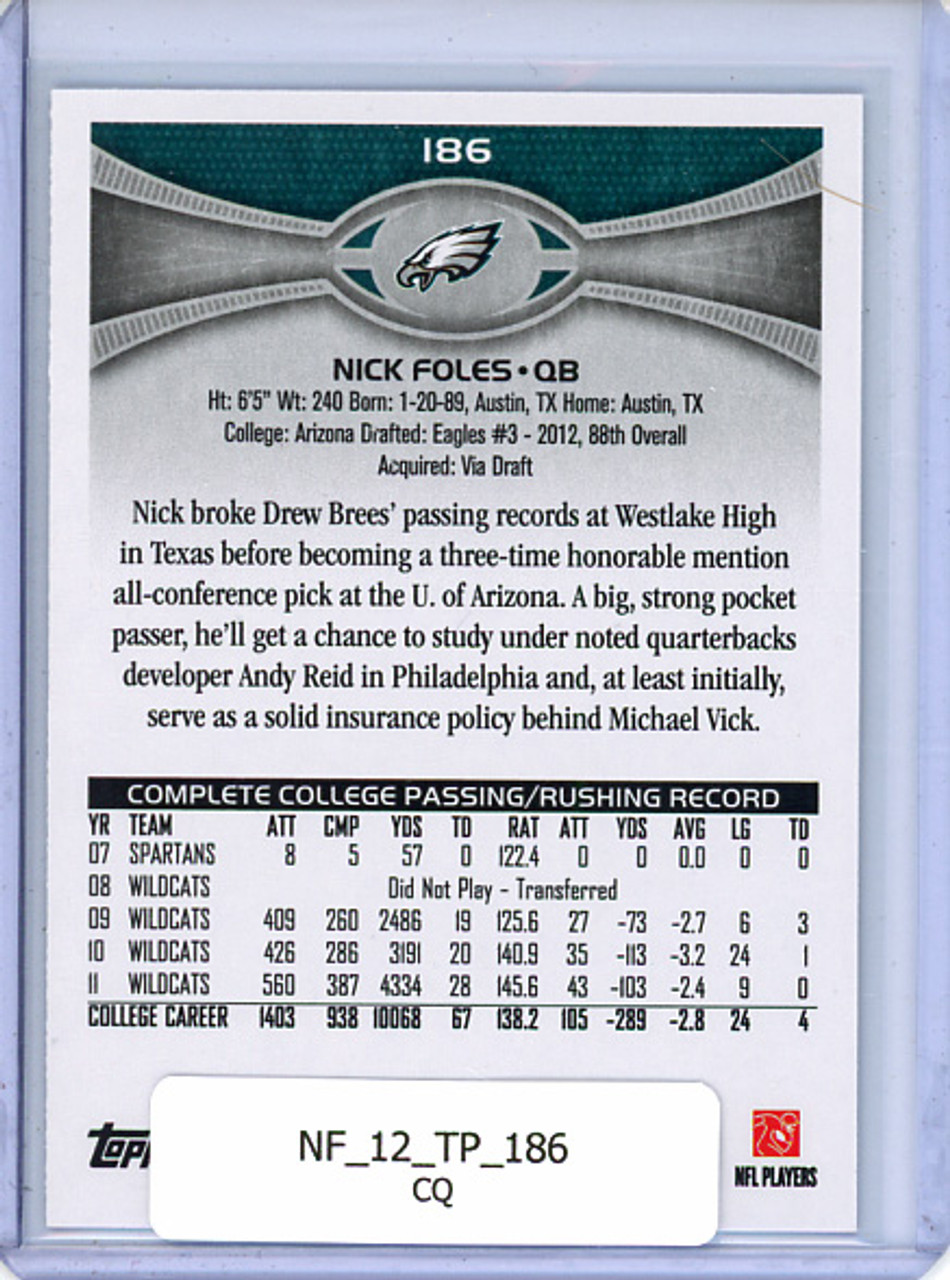 Nick Foles 2012 Topps #186 (CQ)