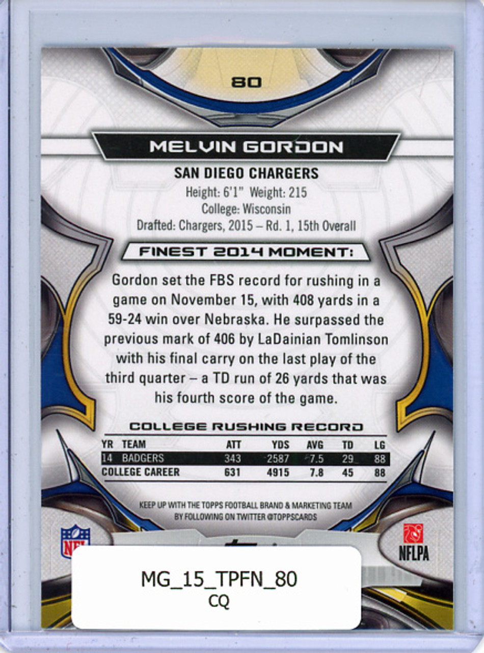 Melvin Gordon 2015 Finest #80 (CQ)