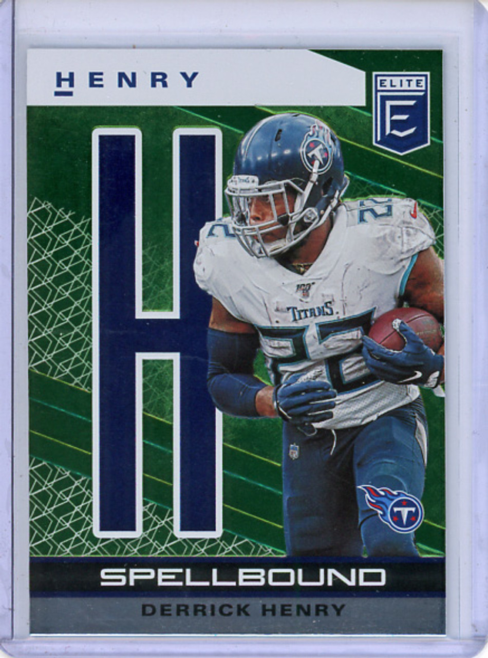 Derrick Henry 2020 Donruss Elite, Spellbound #21 "H" Green (CQ)