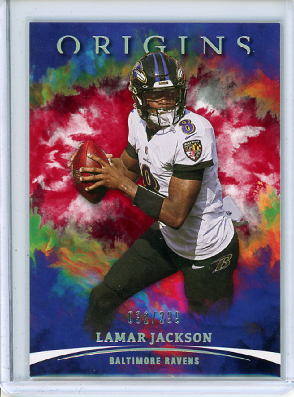 Lamar Jackson 2021 Origins #7 Red (#032/299) (CQ)