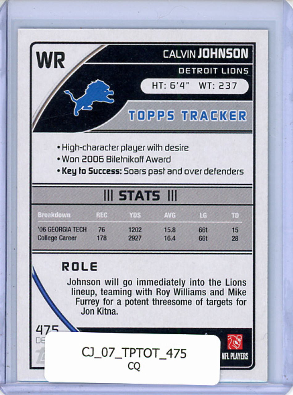 Calvin Johnson 2007 Topps Total #475 (CQ)