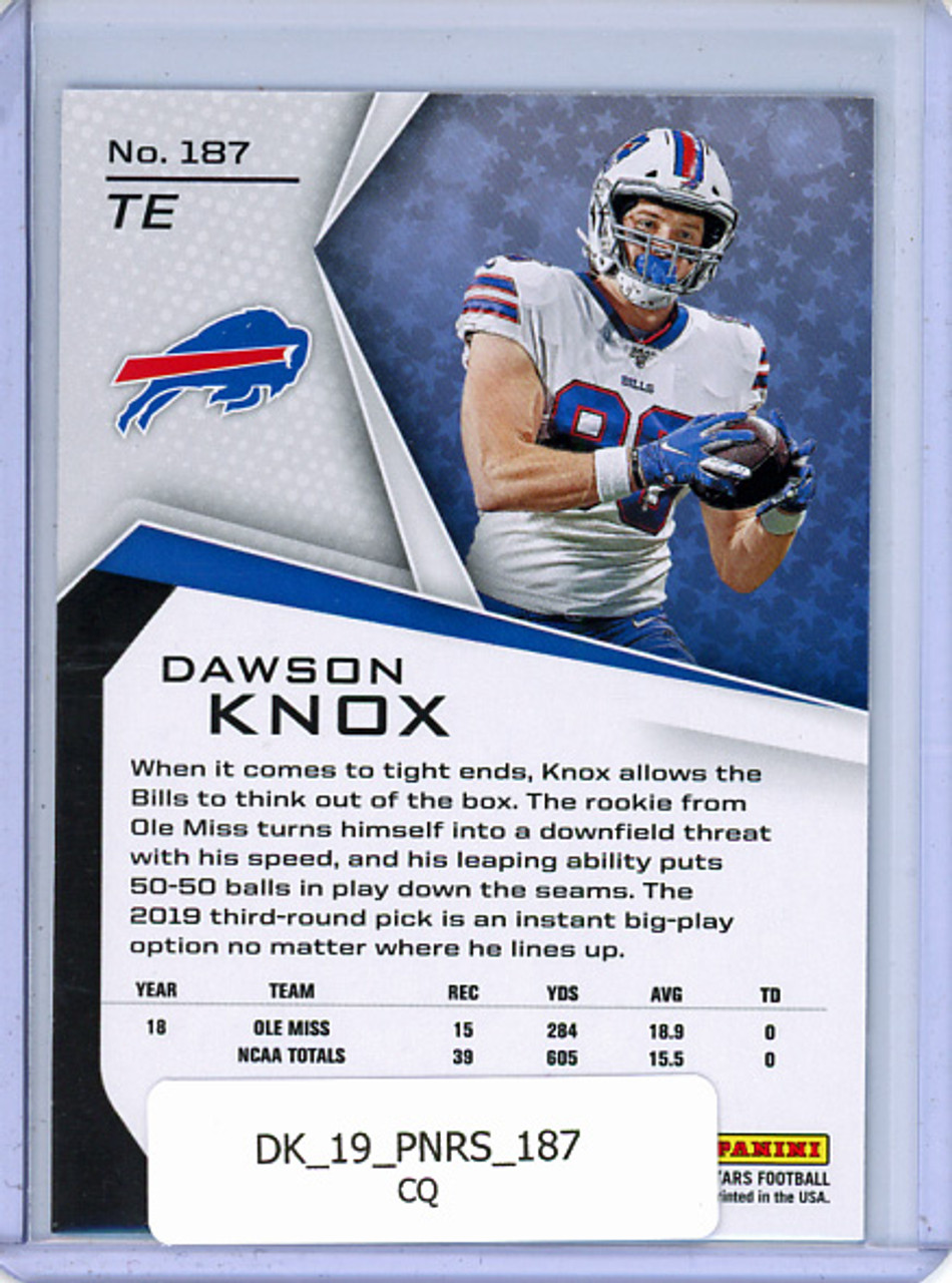 Dawson Knox 2019 Rookies & Stars #187 (CQ)