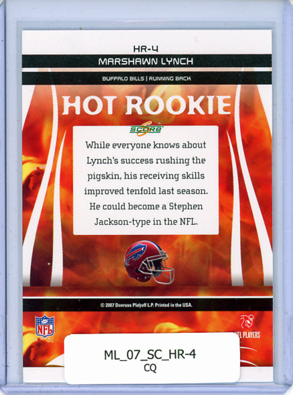 Marshawn Lynch 2007 Score, Hot Rookies #HR-4 (CQ)