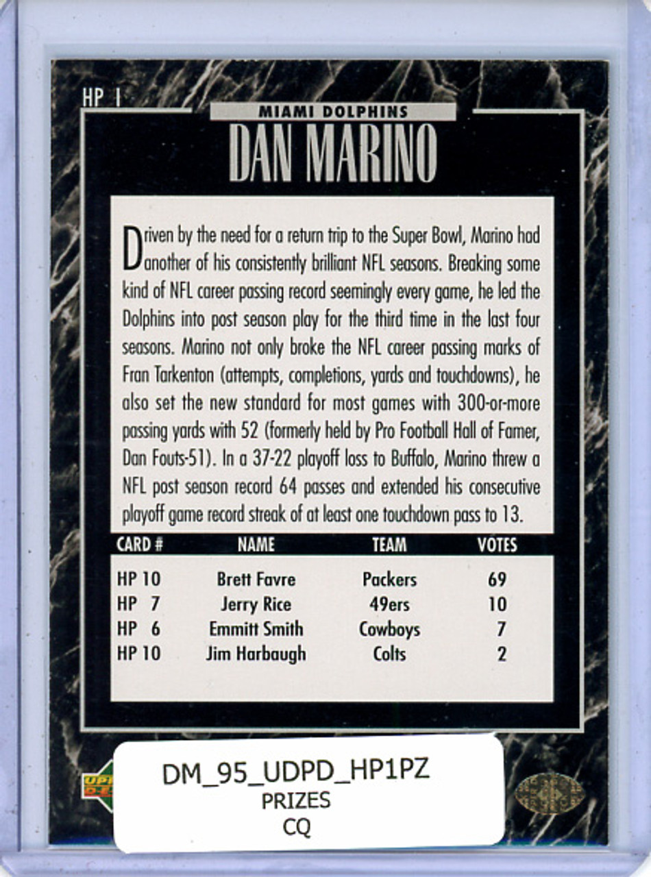 Dan Marino 1995 Upper Deck Predictor, Award Winners #HP1 Prizes (CQ)