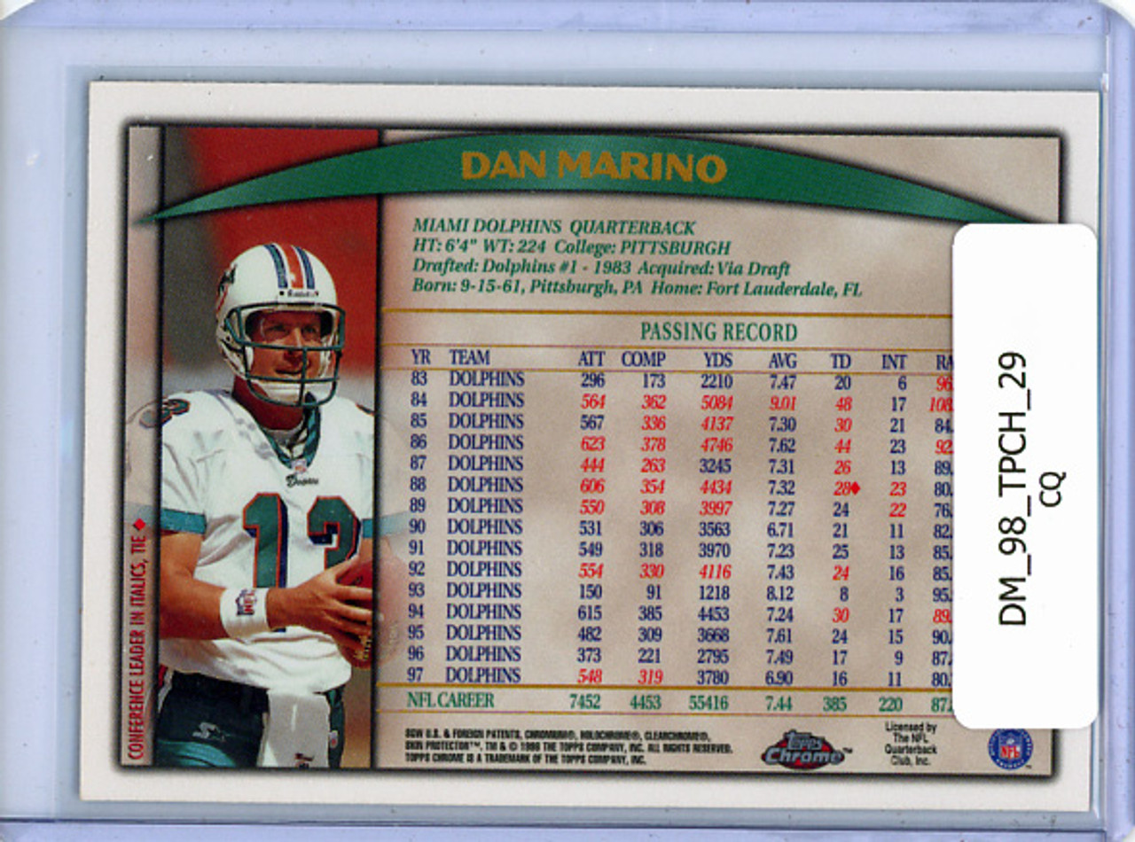 Dan Marino 1998 Topps Chrome #29 (CQ)